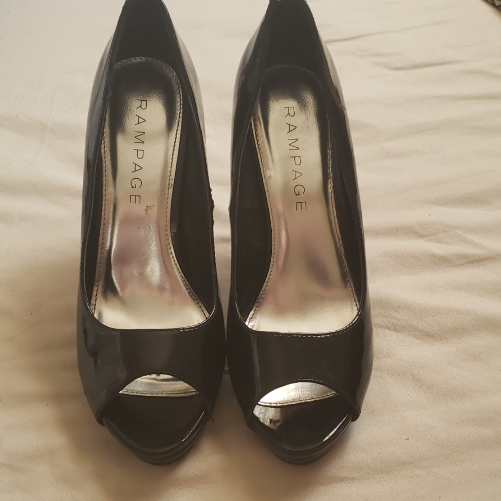 Rampage black high heels, size 8